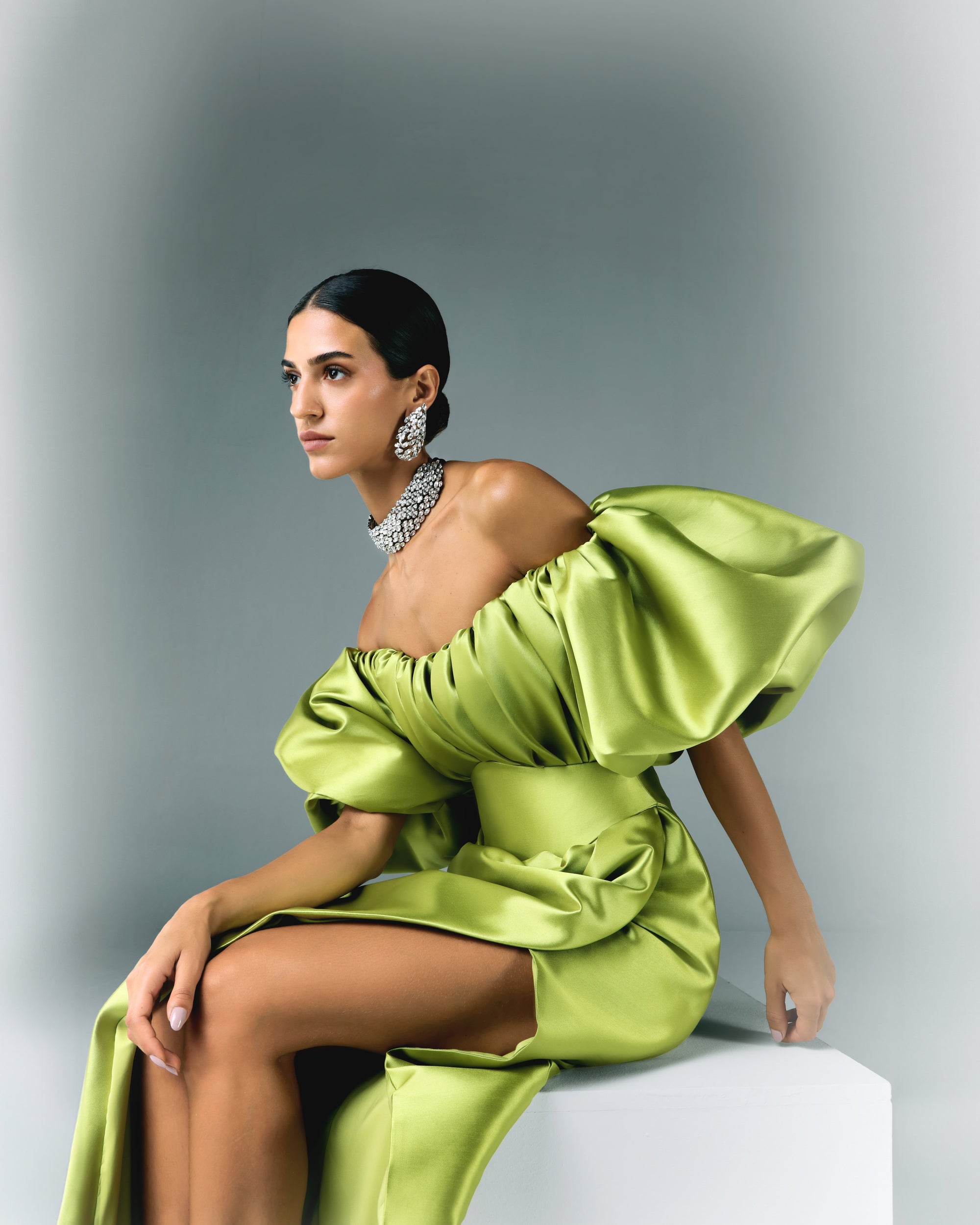 Mikado Structured off Shoulder Dress Mikado Structured off Shoulder Dress
