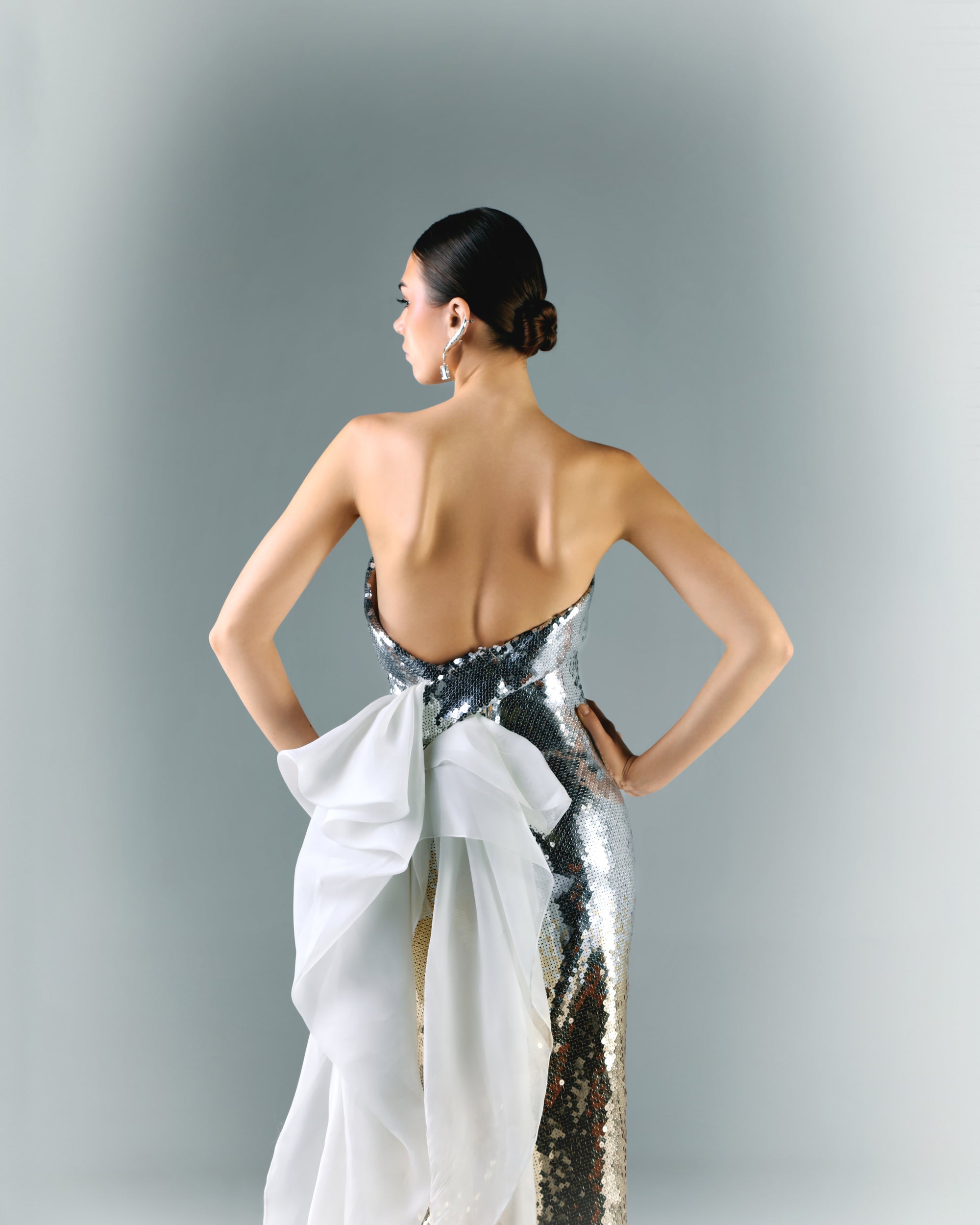 Strapless sequined ombre dress FR 36 / Multicolor Strapless sequined ombre dress FR 36 / Multicolor