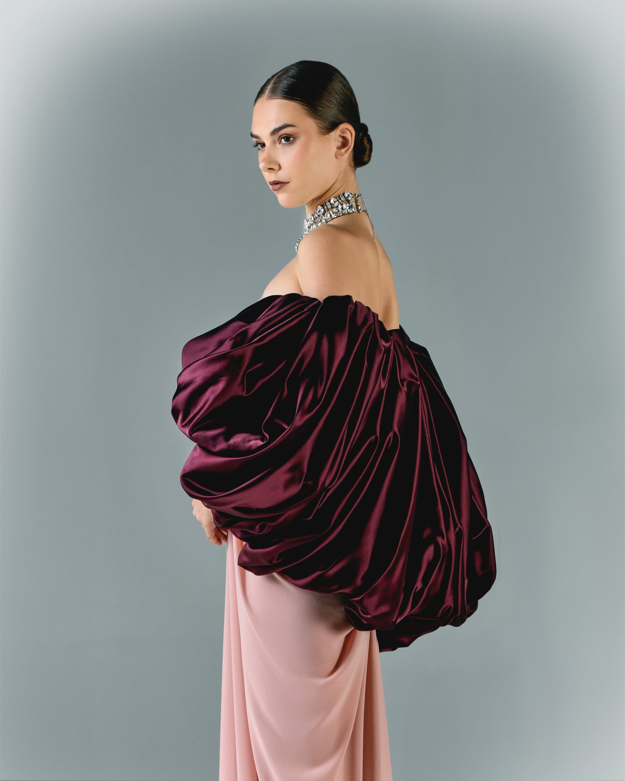 Satin Du Chesse Puffy Sleeves 36