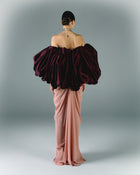 Satin Du Chesse Puffy Sleeves